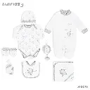 Newborn baby 8 pcs set (S9320) sizes: 0-3/3-6 Months