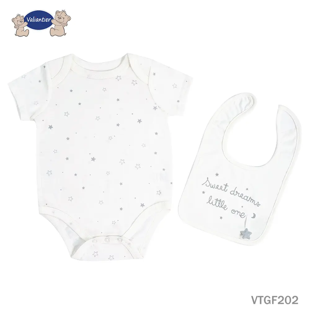 Bodysuit & Baby Bib set (VTGF202)