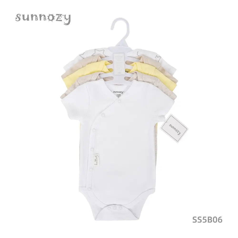 Bodysuit Short sleeve Boys 5 Pcs set (SS5B06) sizes: 0-3/3-6/6-9 Months