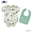 Bodysuit & Baby Bib set (VTGF203)