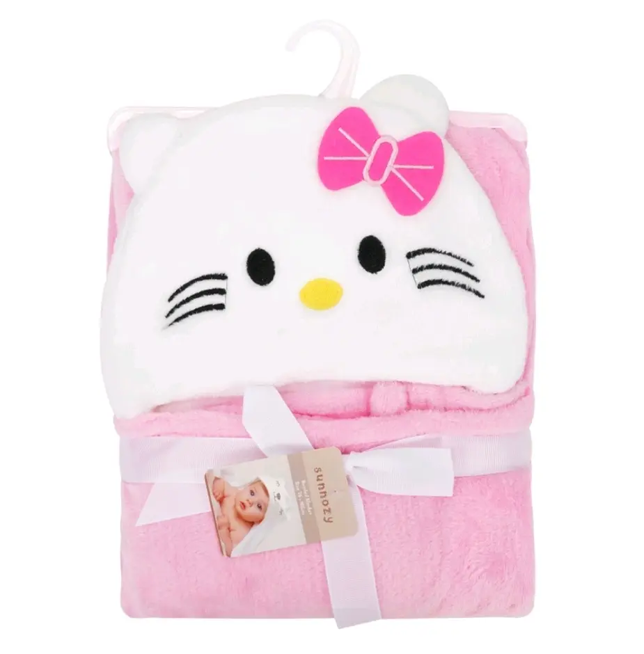 Baby Hooded Blanket Girl 76*102 cm (05052) 76*102 cm