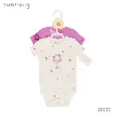 Body suits & Head Band 3 pcs set (2B056) 0-3/3-6/6-9 months