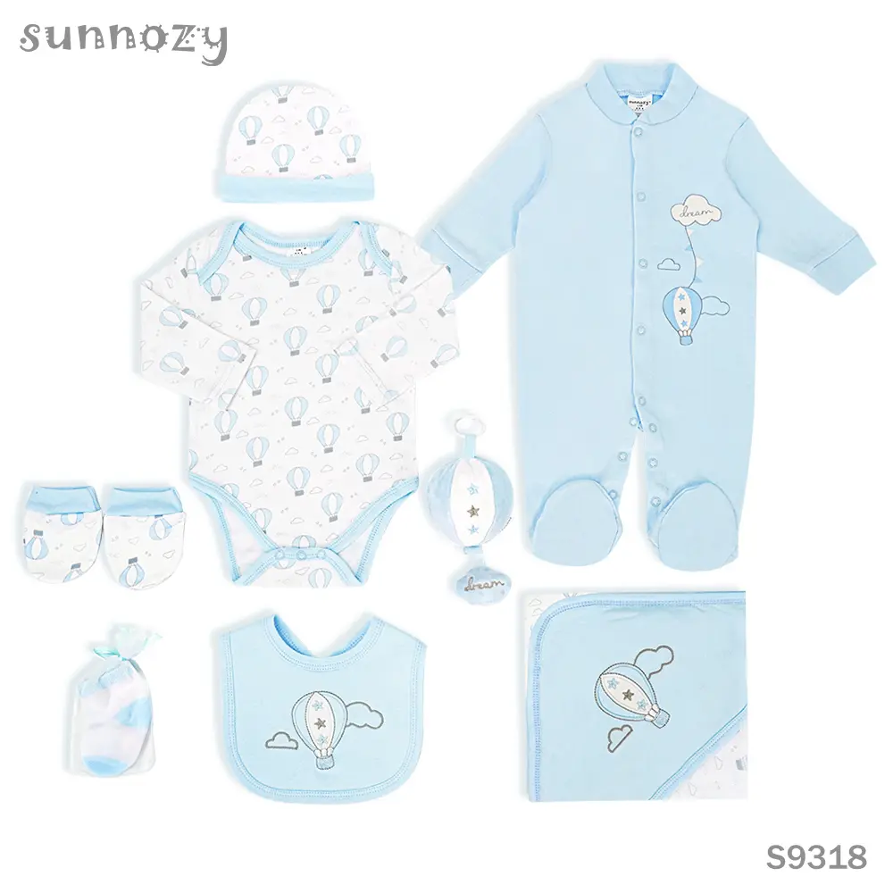 Newborn Baby 8 pcs set (S9318) sizes: 0-3/3-6 Months