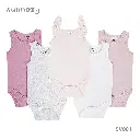 Bodysuits sleeveless Girls 5 pcs set (5V001) sizes: 0-3/3-6/6-9 Months