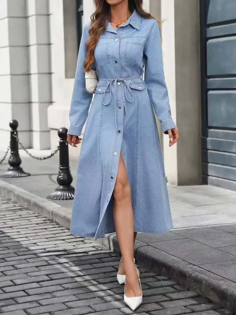 Jeans Dress - M-L-XL - Light and Dark color