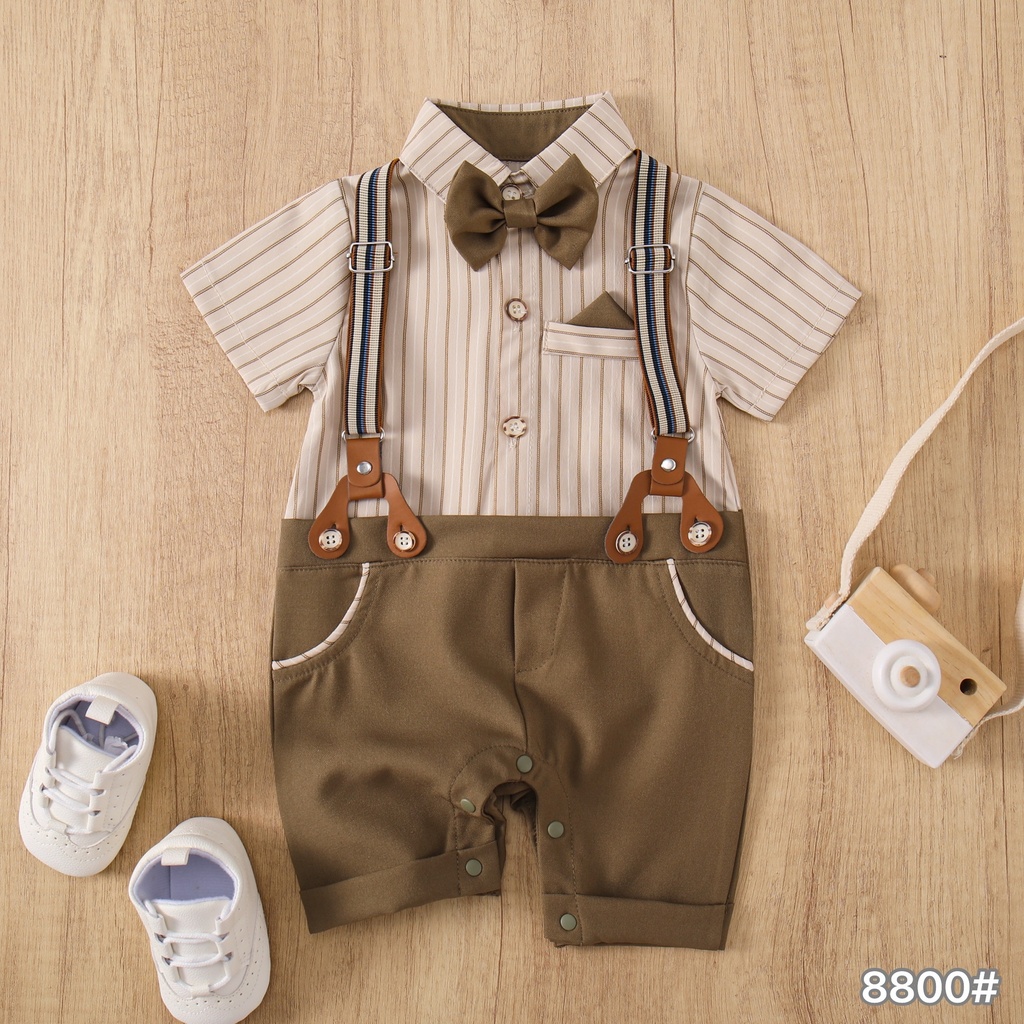 8800 - striped White/Olive Green - 1-3/3-6/6-9/9-12/12-18 months - 100%viscose