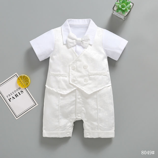 8049 - White -1-3/3-6/6-9/9-12/12-18 months - 100%viscose