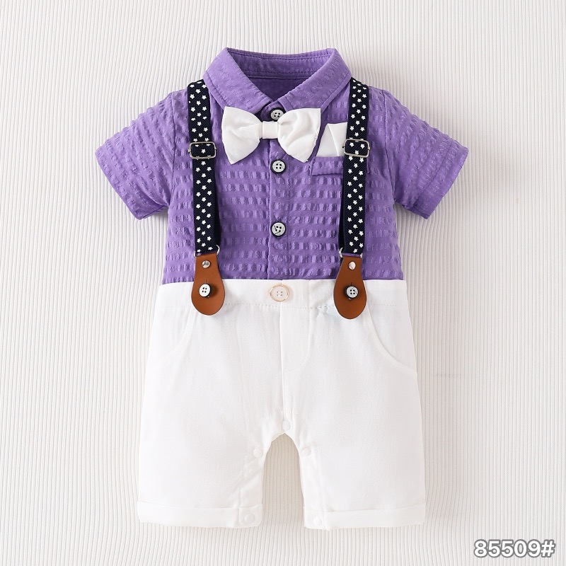 85509 - Purple/White - 1-3/3-6/6-9/9-12/12-18 months - 100%viscose 