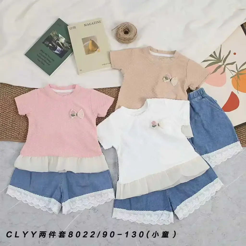 Girl set 2 pieces (8022) 2-6 years, cotton t-shirt & soft Jeans