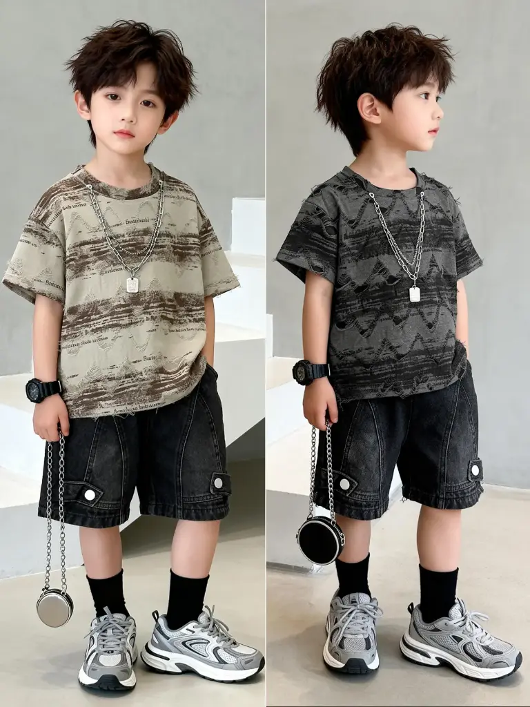 Boys set 2 pieces  (X10) 2-6 years jeans shorts