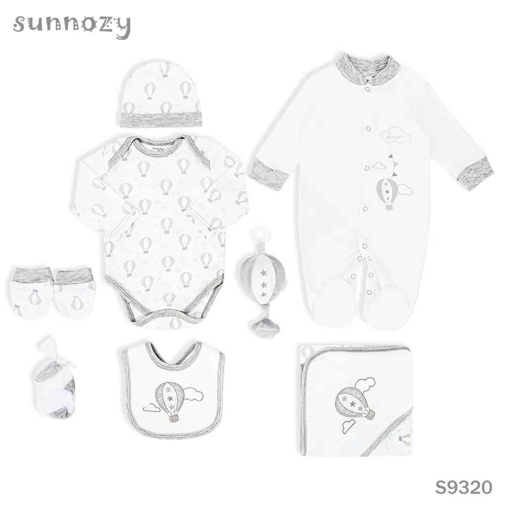 Newborn baby 8 pcs set (S9320) sizes: 0-3/3-6 Months
