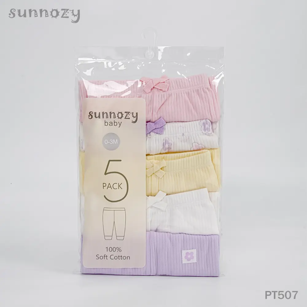 Baby pants Girls 5 pcs set(PT507) 0-3/3-6/6-9/ 9-12 Months