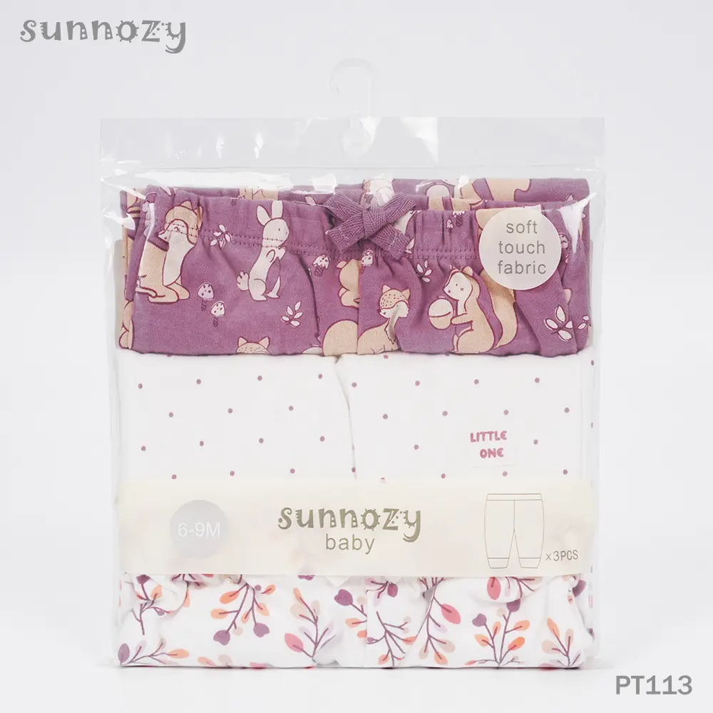 Baby Pants Girls 3 pcs set (PT113) 0-3/3-6/6-9 Months