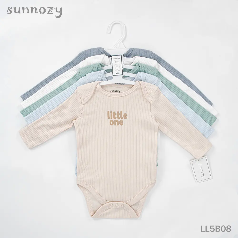 Bodysuits Long sleeve 5 pcs set (LL5B08) sizes: 0-3/3-6/6-9 Months