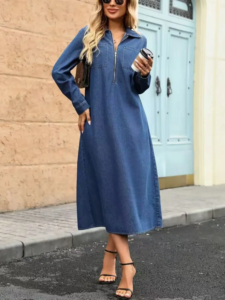 Jeans Dress - M-L-XL - Light and Dark color