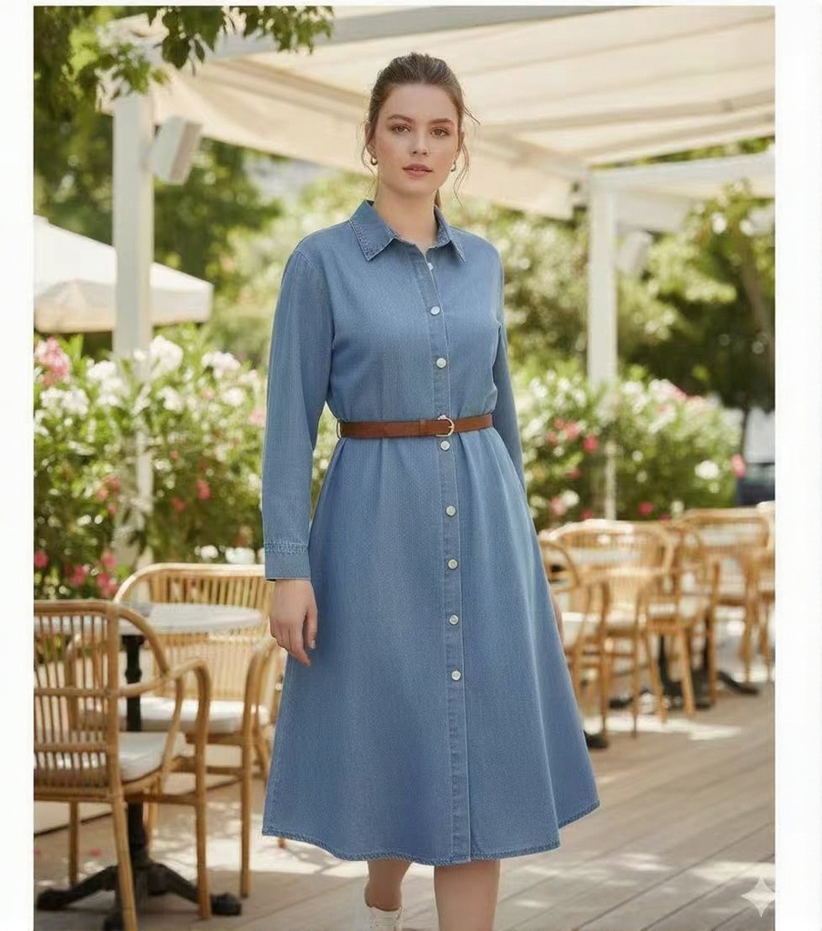 Jeans Dress - M-L-XL - Light and Dark color