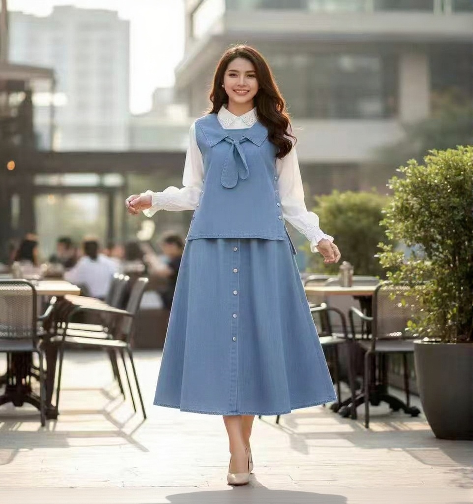 Jeans Dress - M-L-XL - Light and Dark color