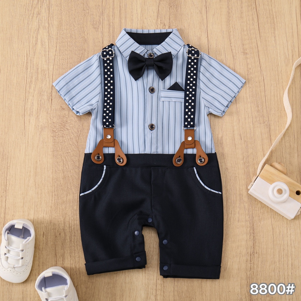 8800 - Striped Blue/Navy - 1-3/3-6/6-9/9-12/12-18 months - 100%viscose