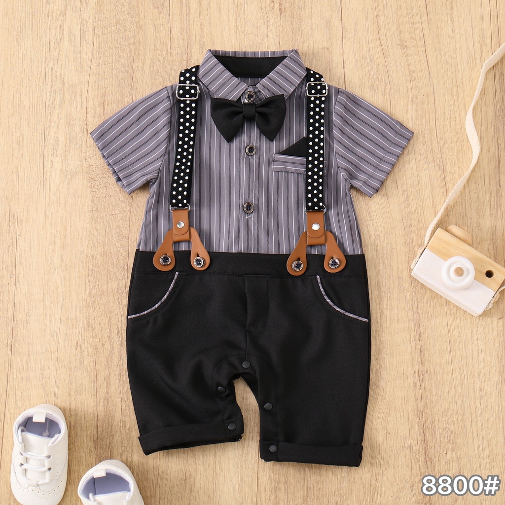 8800 - Striped Grey/Black - 1-3/3-6/6-9/9-12/12-18 months - 100%viscose