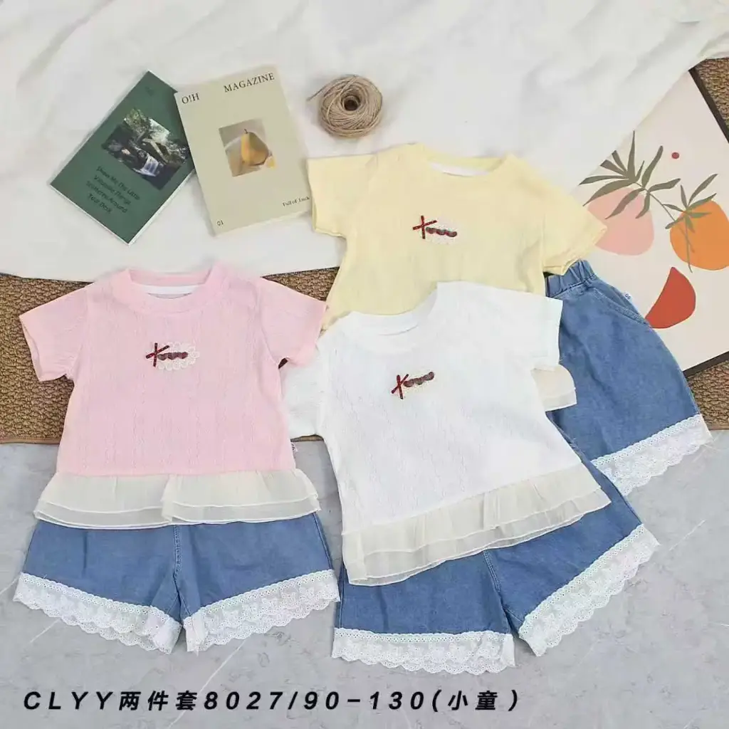 Girl set 2 pieces (8027) 2-6 years, cotton t-shirt & soft Jeans