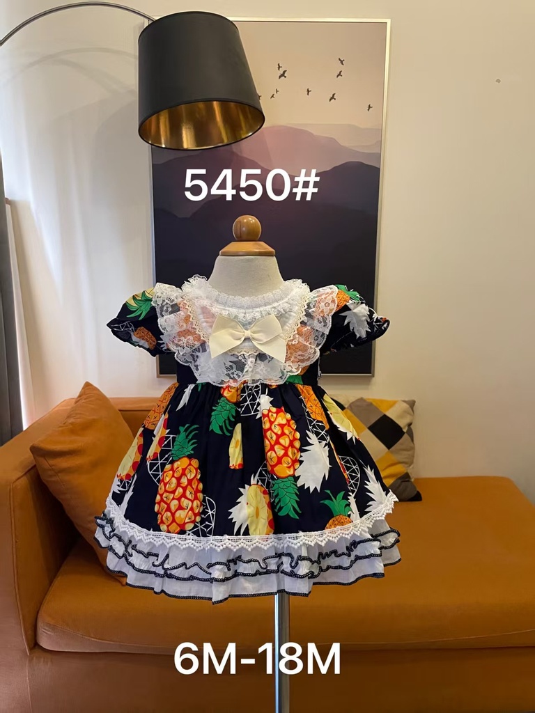 Baby girl Dress - 6,9,12,18 Months - 5450 - Black - Cotton 65%, 35% Polyster